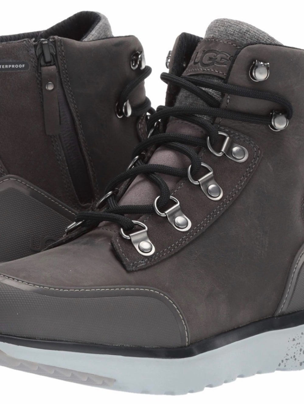 Ugg Mens Caulder Water Proof Boot Dark Grey Size 13
